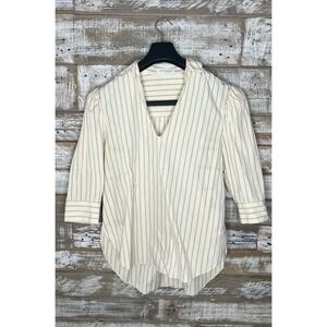Treasure‎ & Bond Womens 3/4 sleeve yellow striped top XS